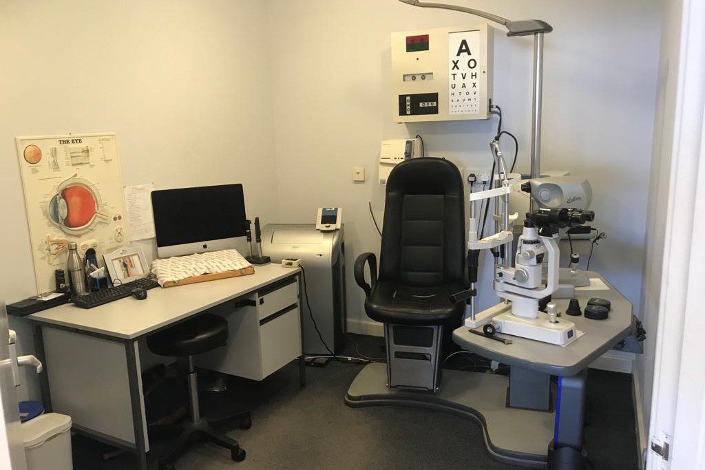 C A Raison Opticians modern sight test room for an optician in Barnsley Town Centre